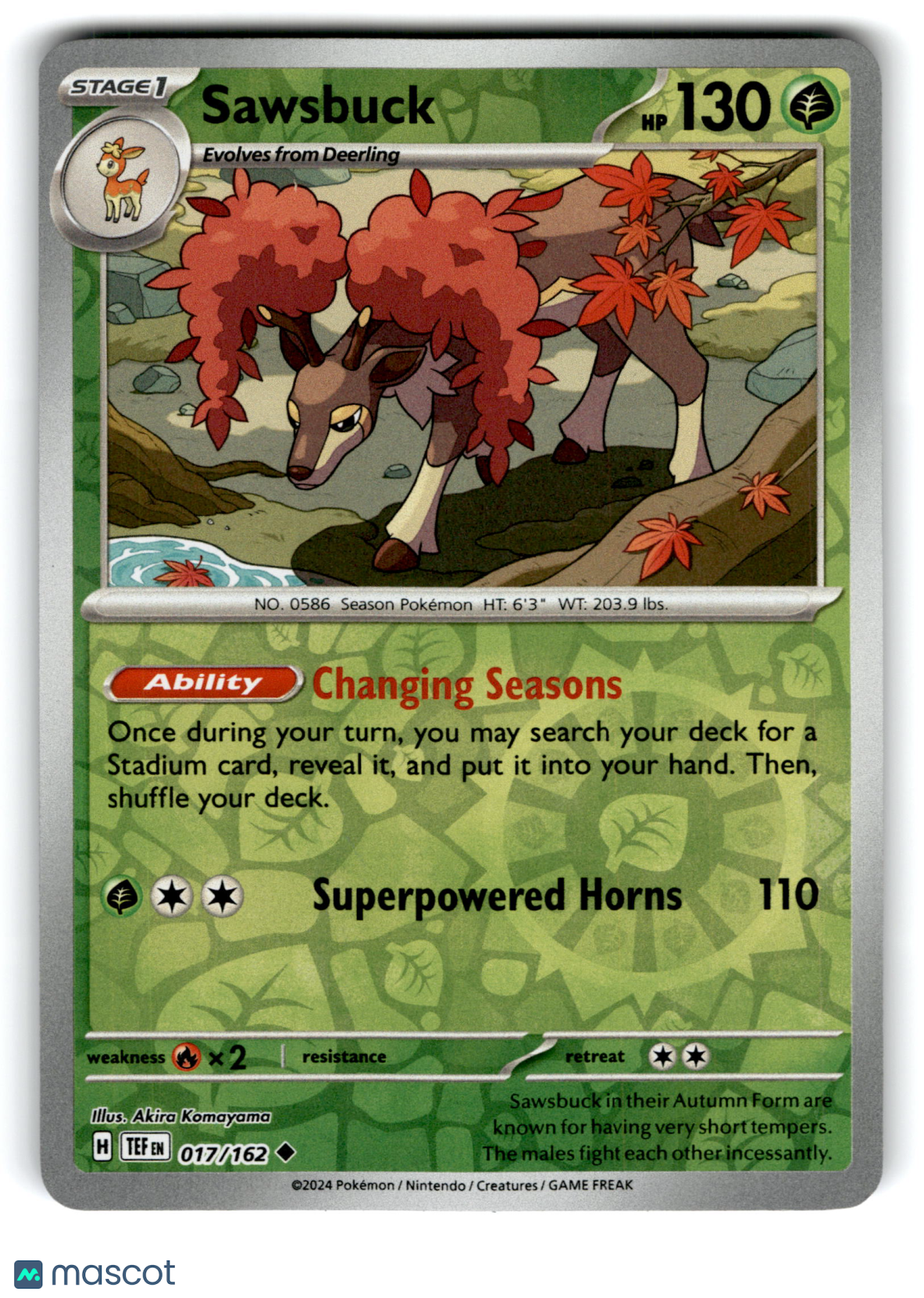 2024 Pokemon Sawsbuck #17/162