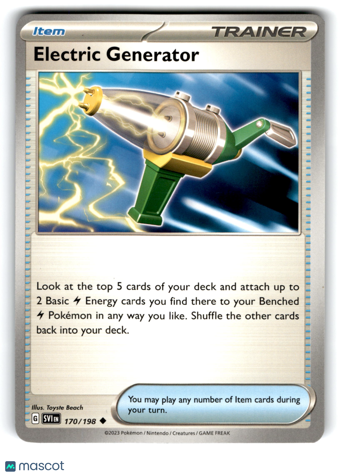 2023 Pokemon Electric Generator #170/198