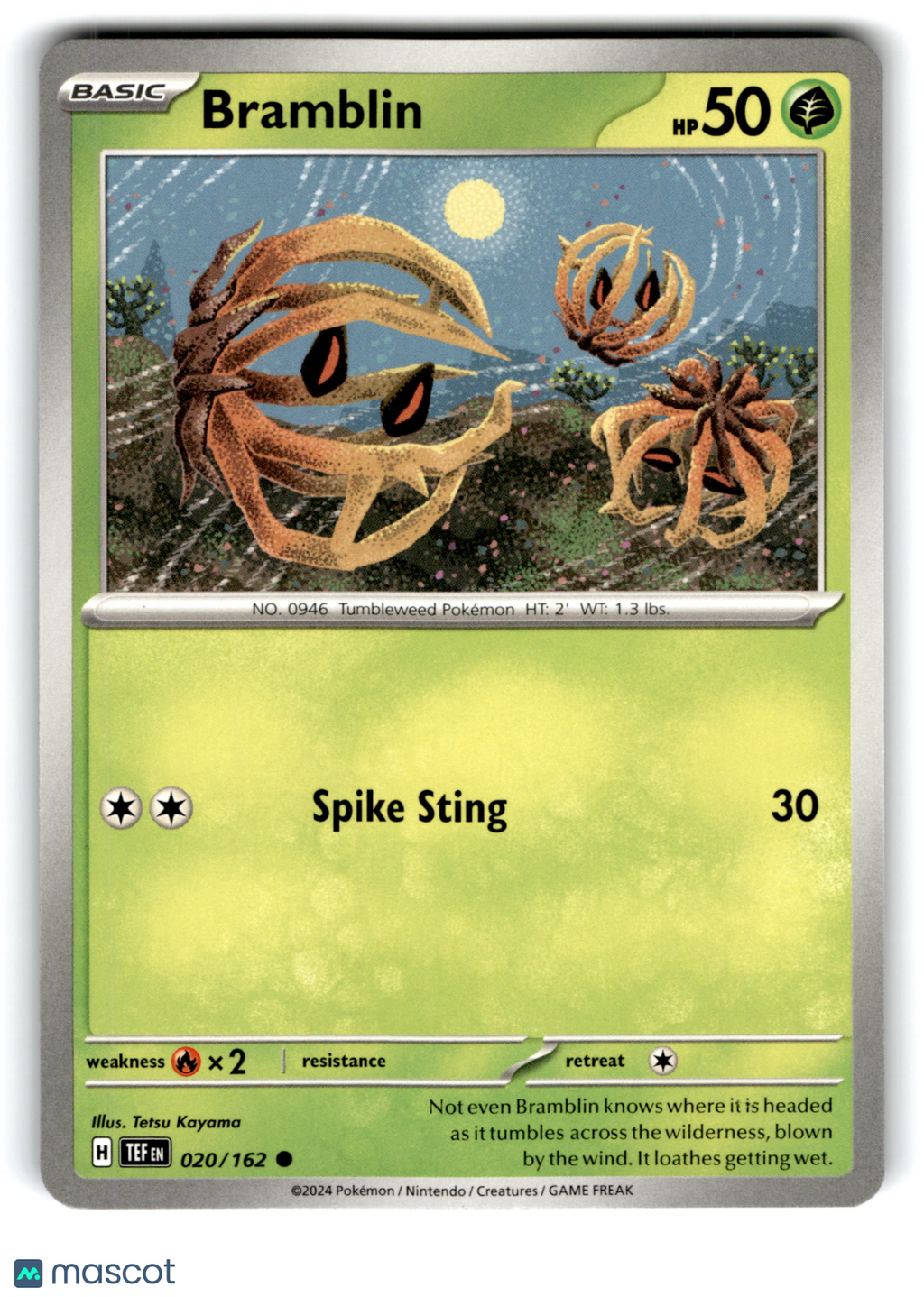 2024 Pokemon Bramblin #20/162
