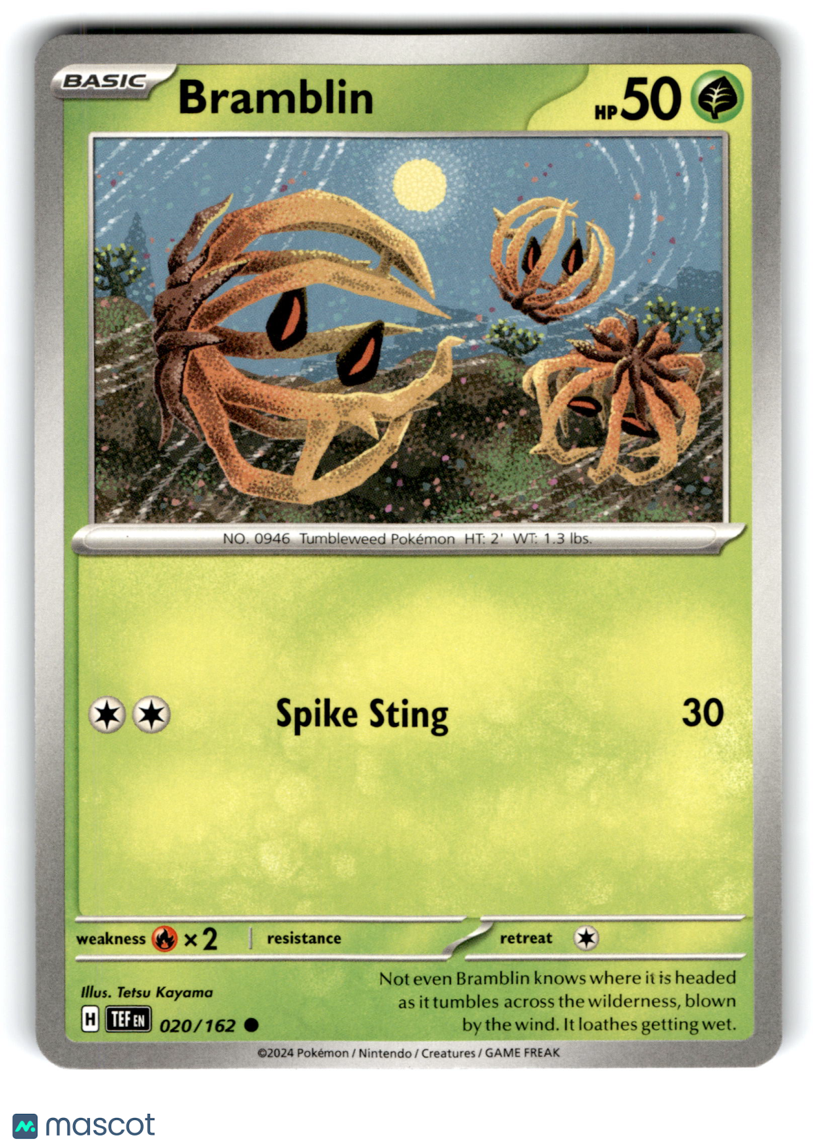 2024 Pokemon Bramblin #20/162