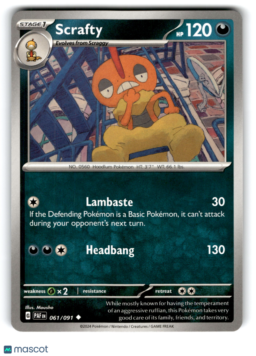 2024 Pokemon Scrafty #61/91