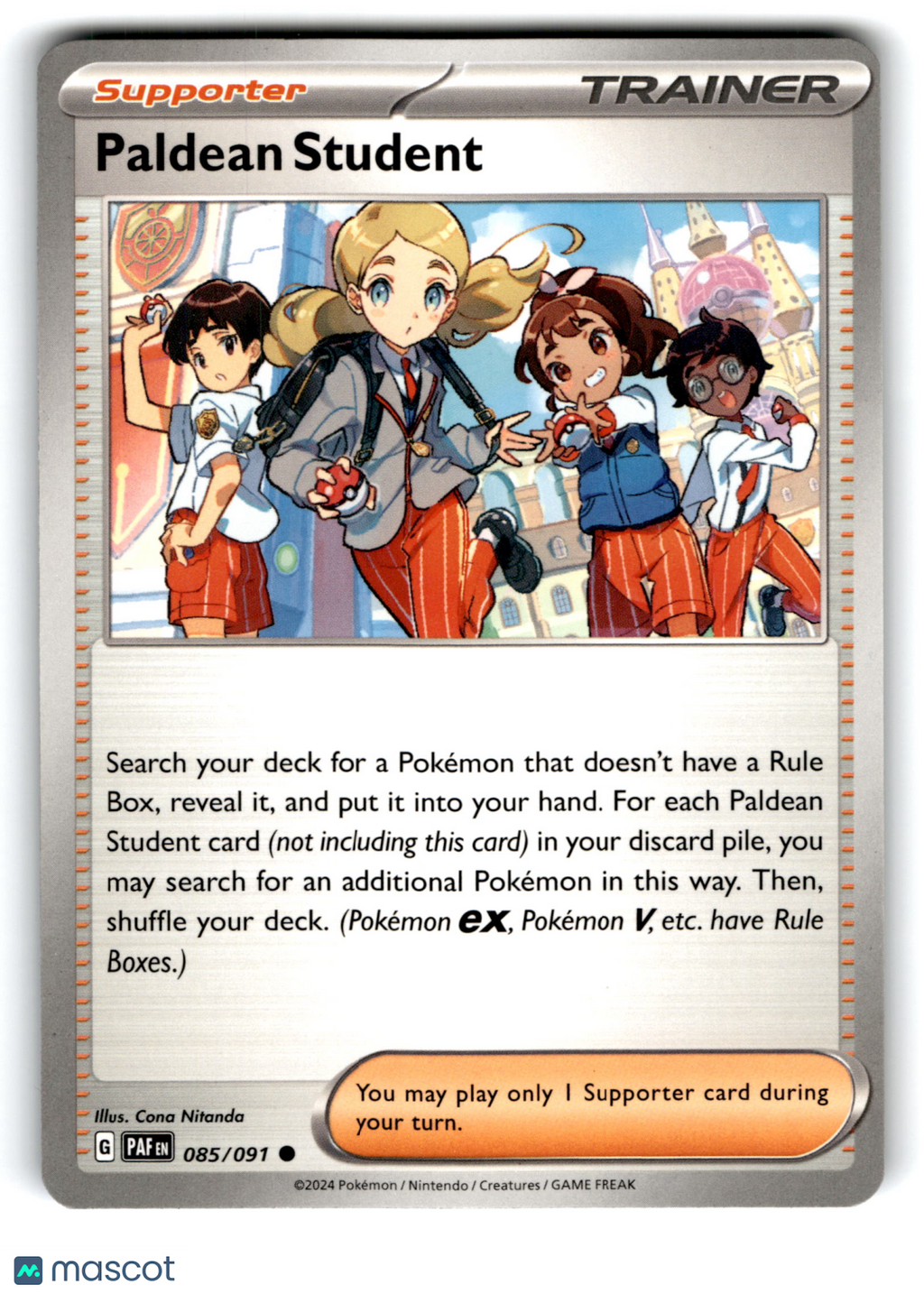 2024 Pokemon Paldean Student #85/91