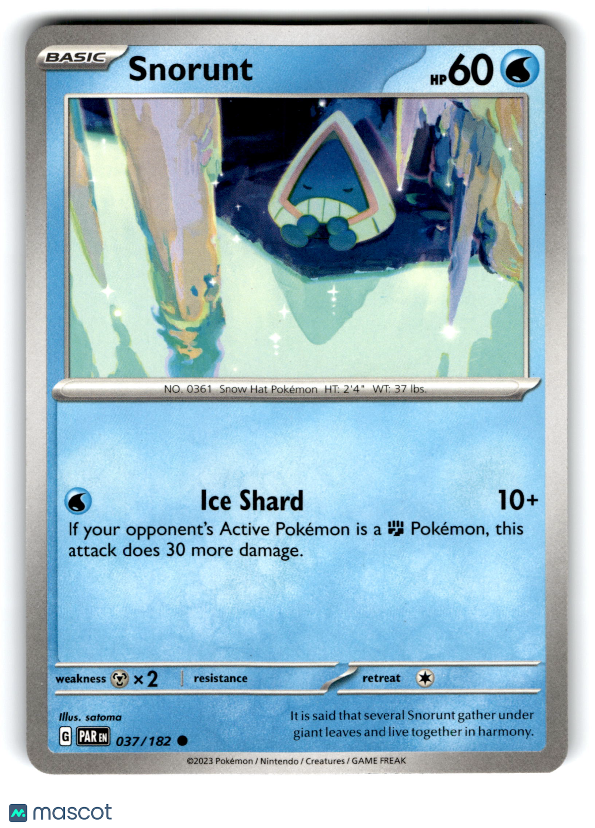 2023 Pokemon Snorunt #37/182