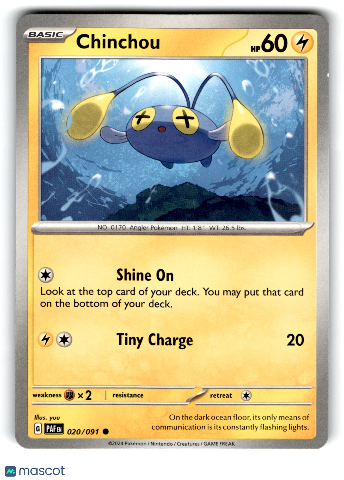 2024 Pokemon Chinchou #20/91