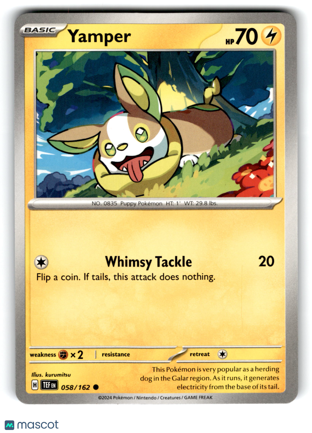 2024 Pokemon Yamper #58/162