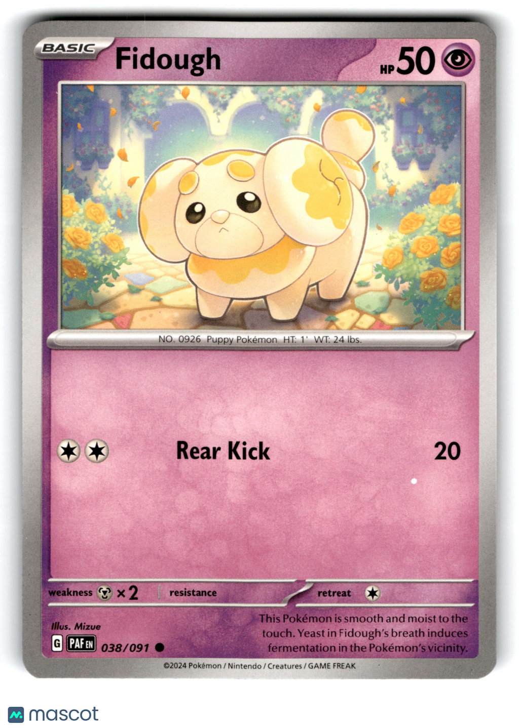 2024 Pokemon Fidough #38/91