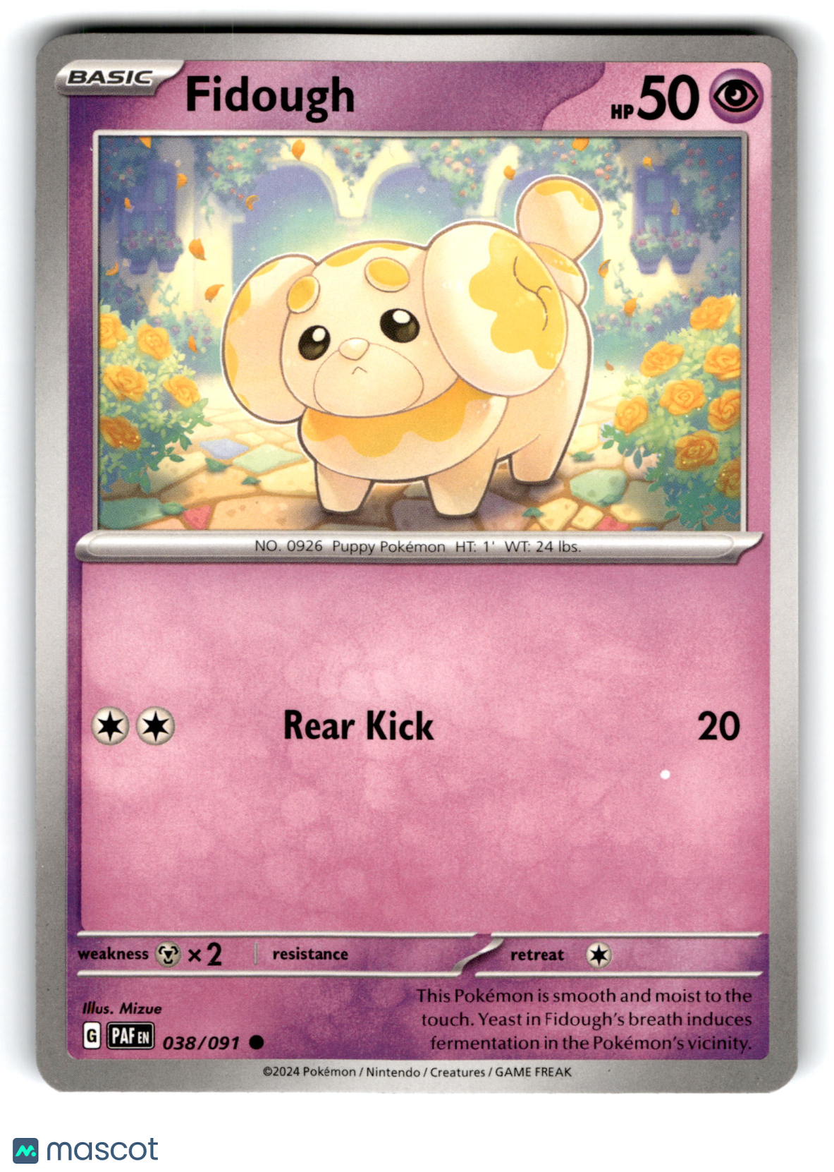 2024 Pokemon Fidough #38/91