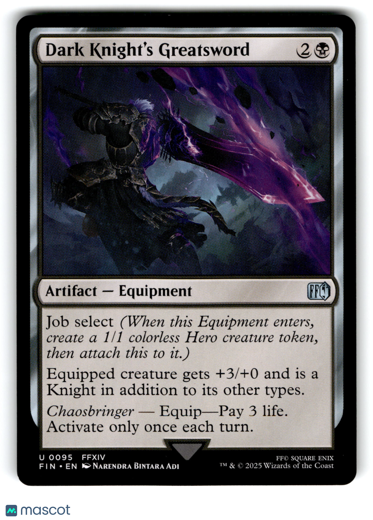2025 Magic: The Gathering Dark Knight's Greatsword