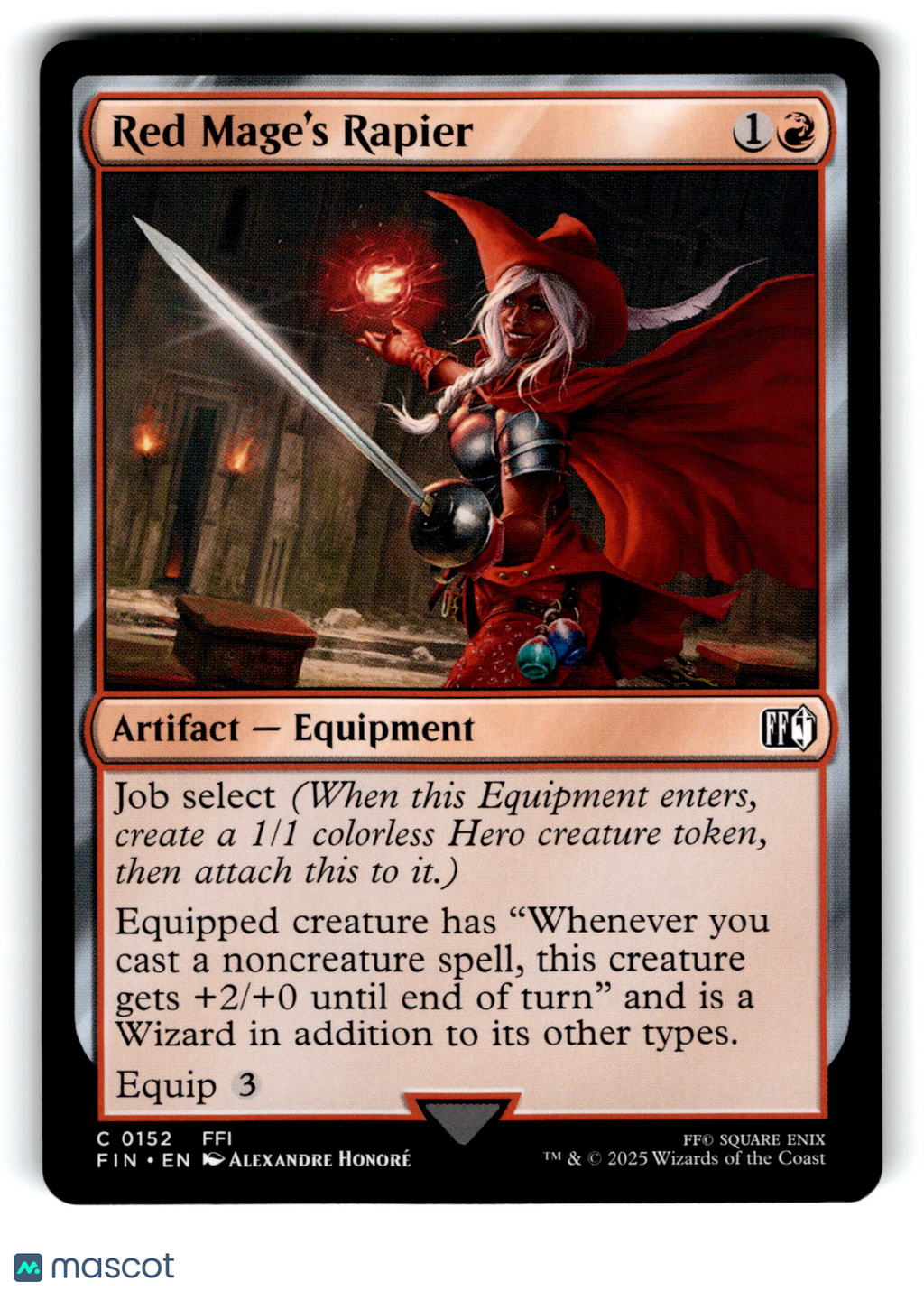 2025 Magic: The Gathering Red Mage's Rapier #C 0152