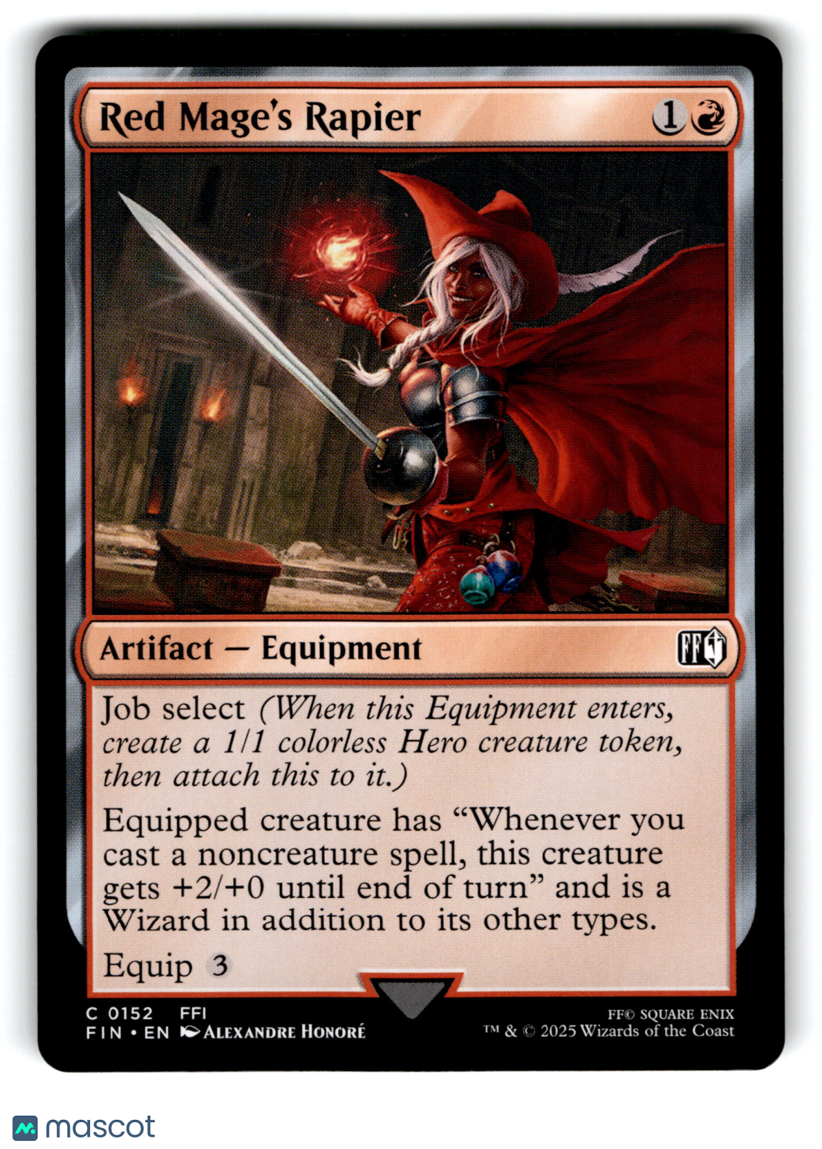 2025 Magic: The Gathering Red Mage's Rapier #C 0152
