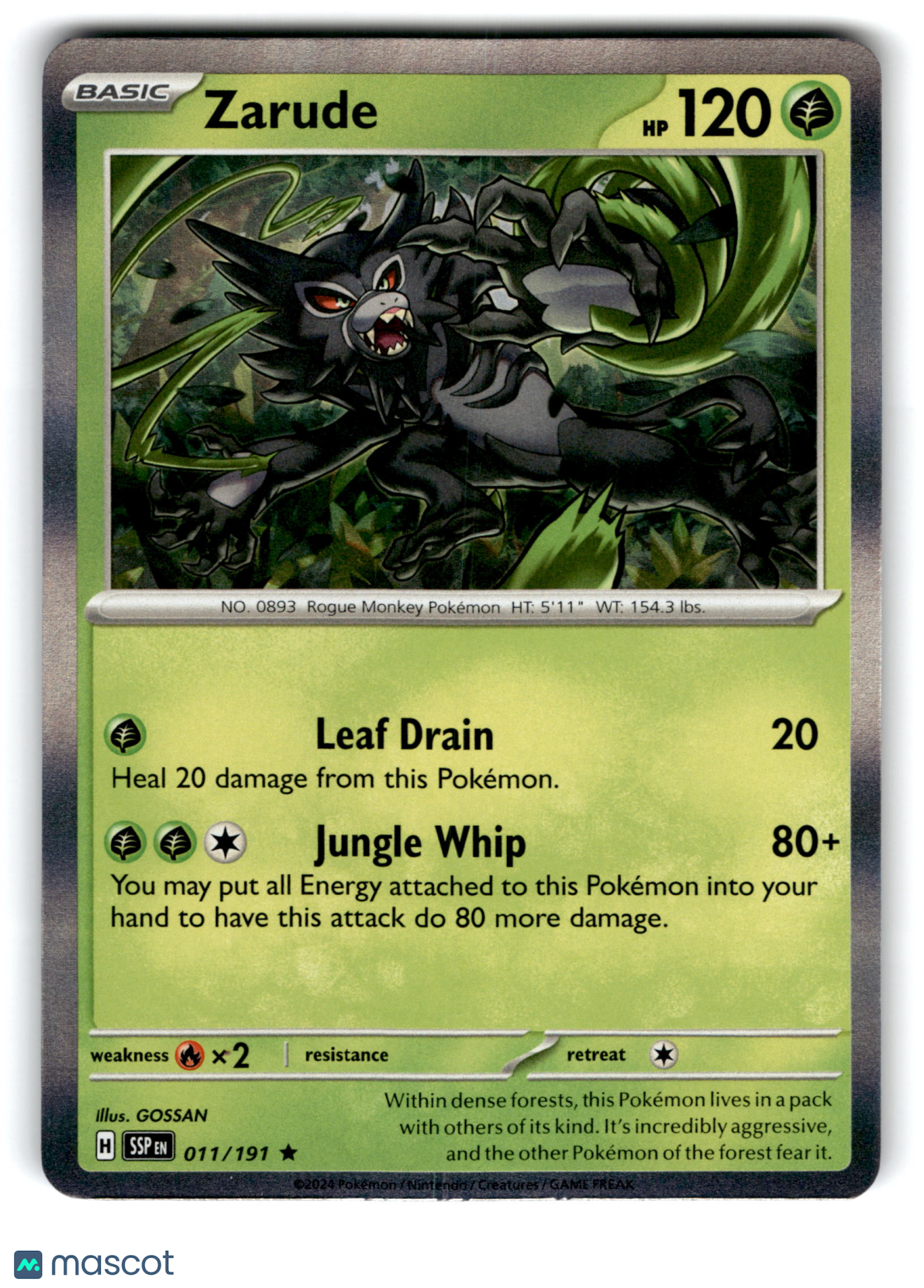 2024 Pokemon Zarude #11/191