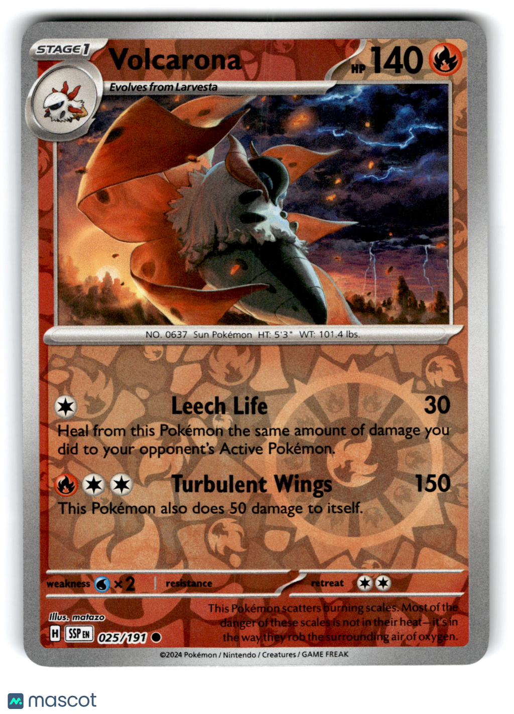 2024 Pokemon Volcarona #25/191