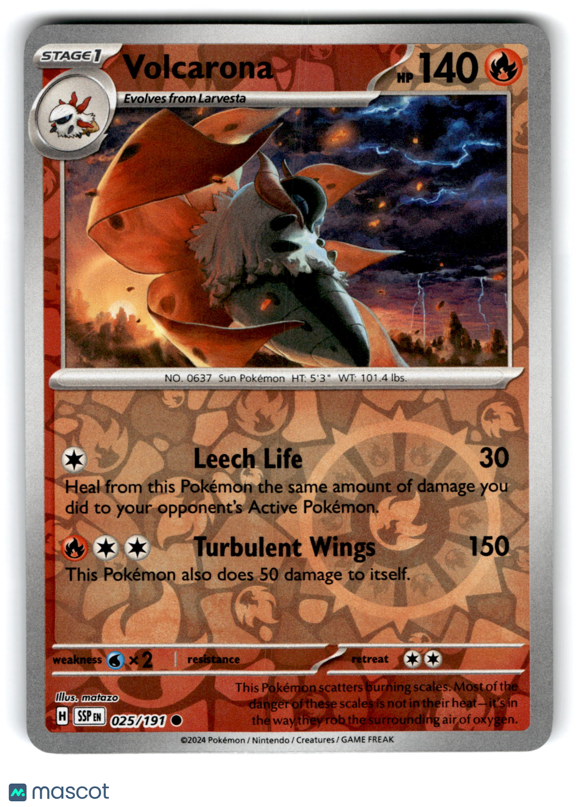 2024 Pokemon Volcarona #25/191