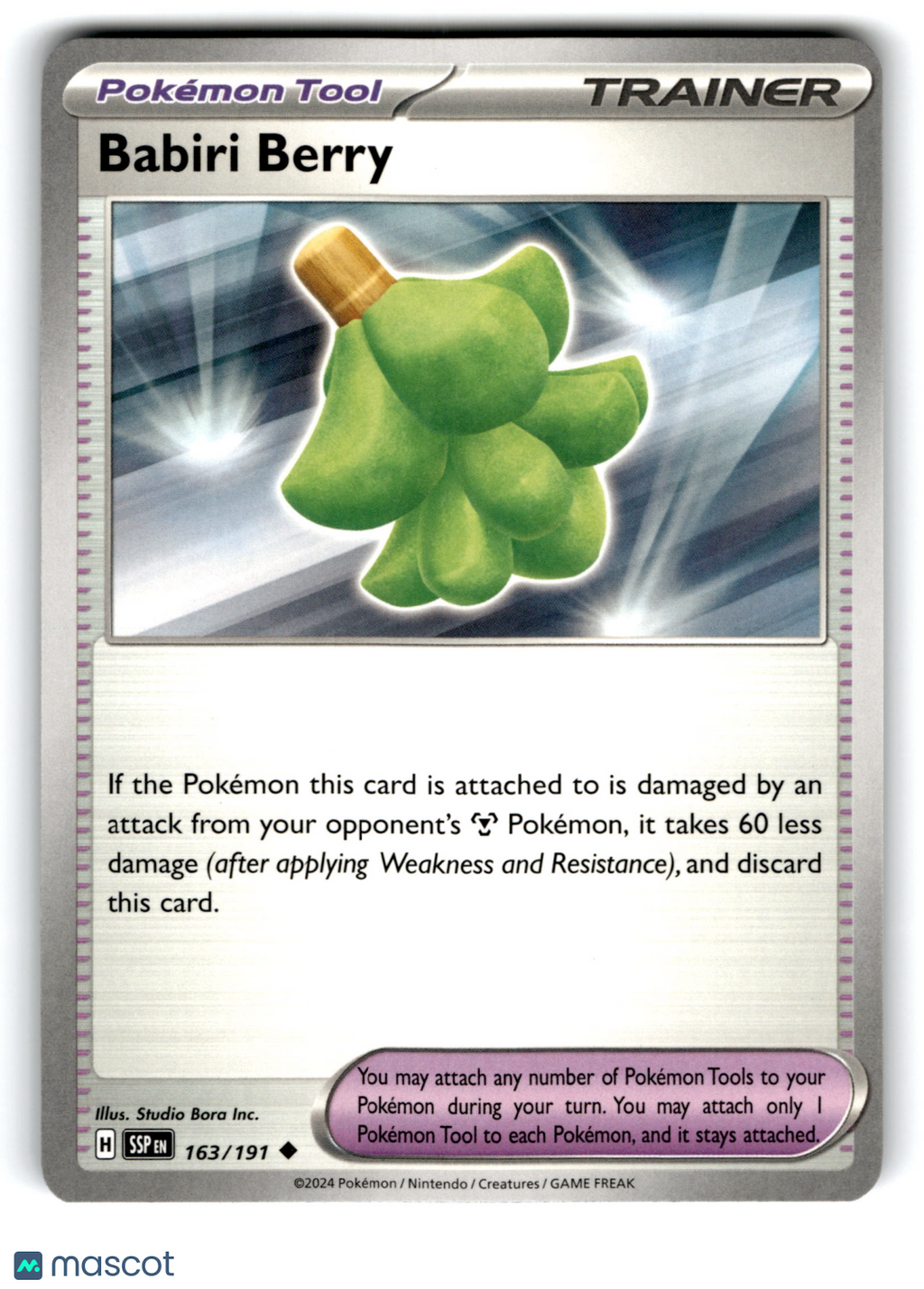 2024 Pokemon Babiri Berry #163/191