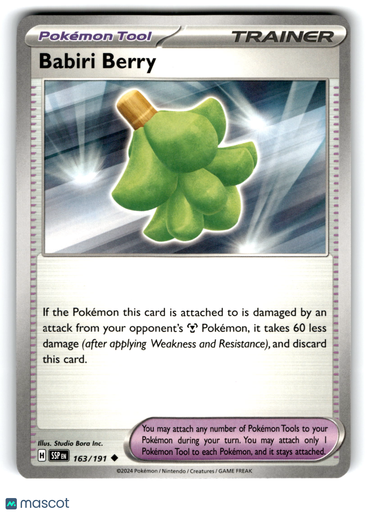 2024 Pokemon Babiri Berry #163/191