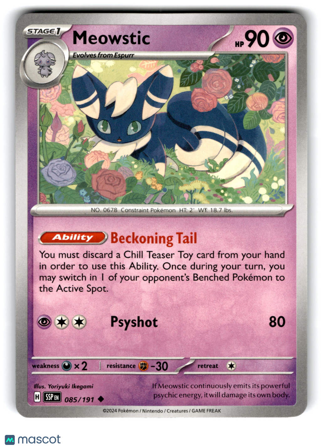 2024 Pokemon Meowstic #85/191