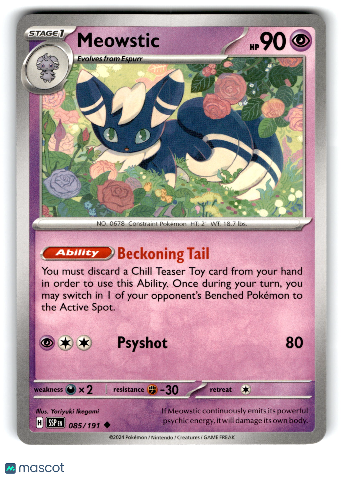 2024 Pokemon Meowstic #85/191