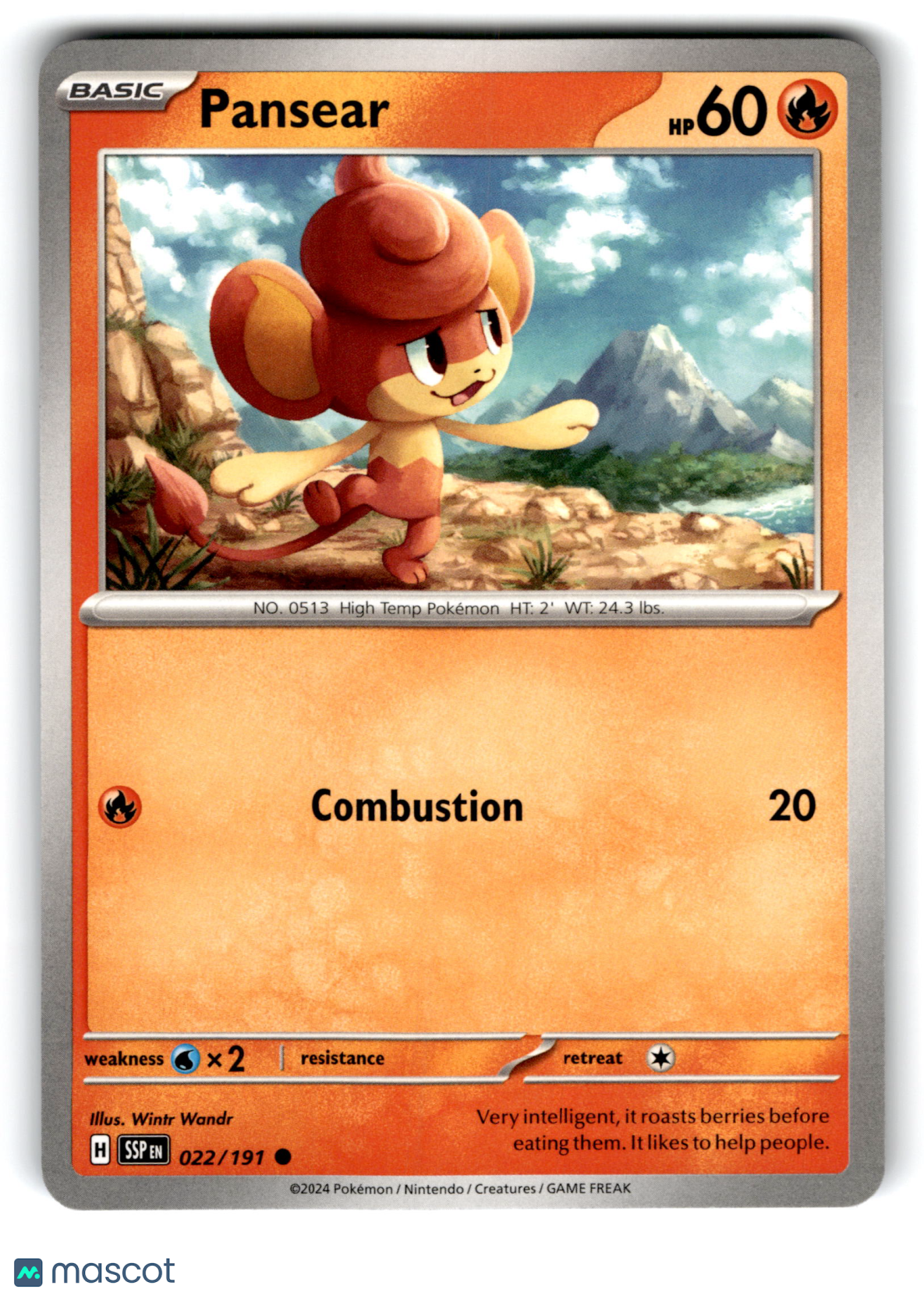 2024 Pokemon Pansear #22/191