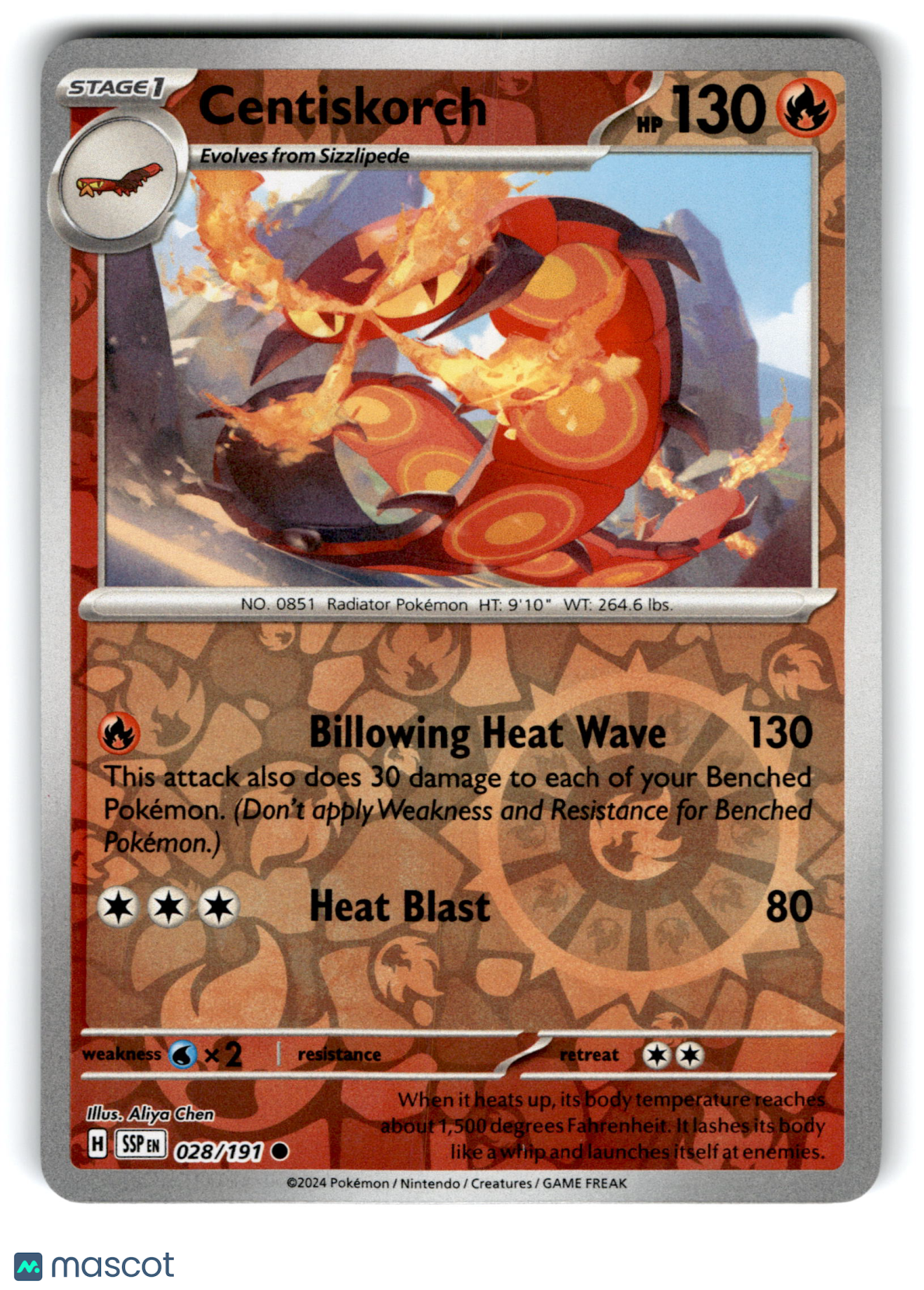 2024 Pokemon Centiskorch #28/191
