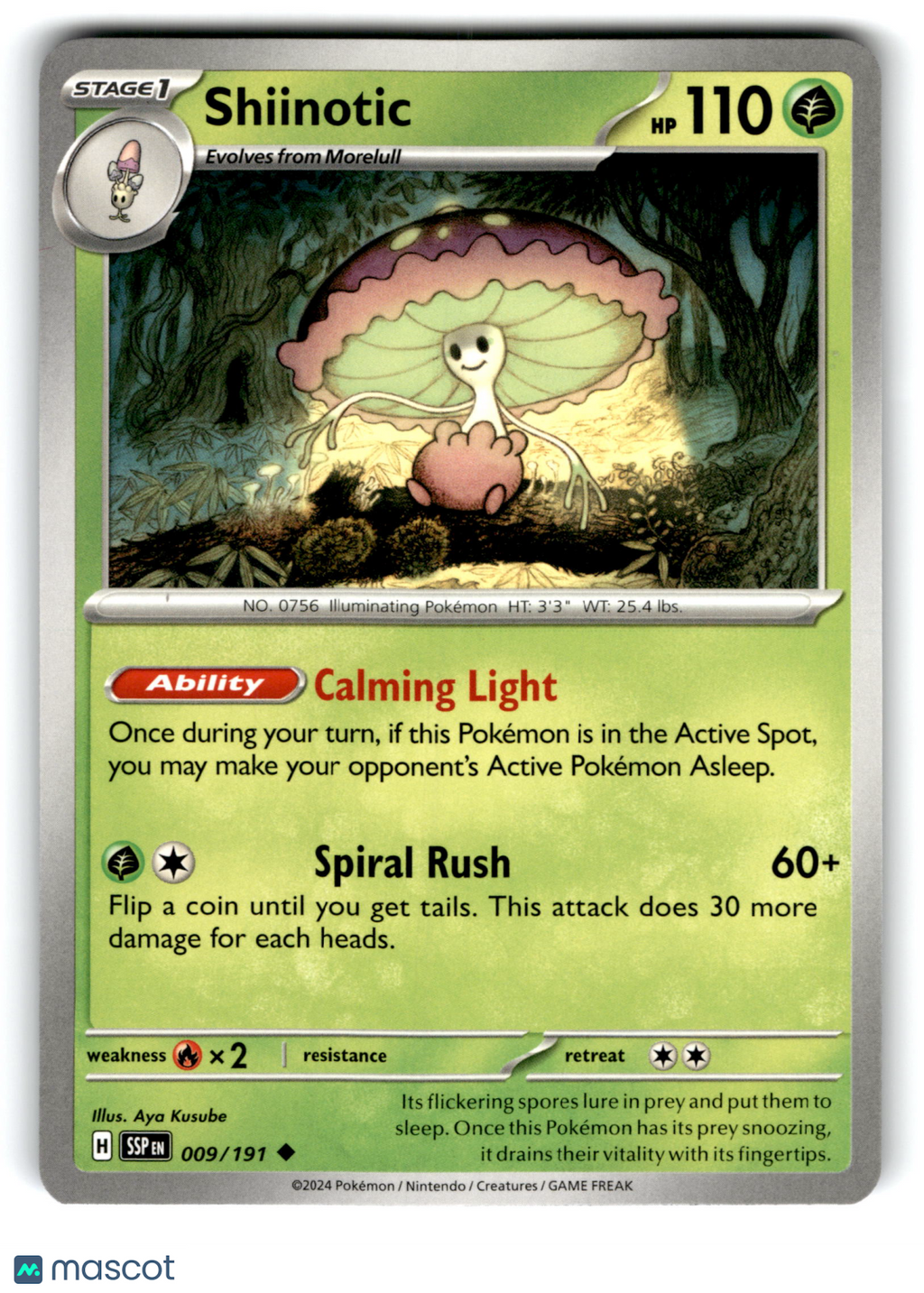 2024 Pokemon Shiinotic #9/191