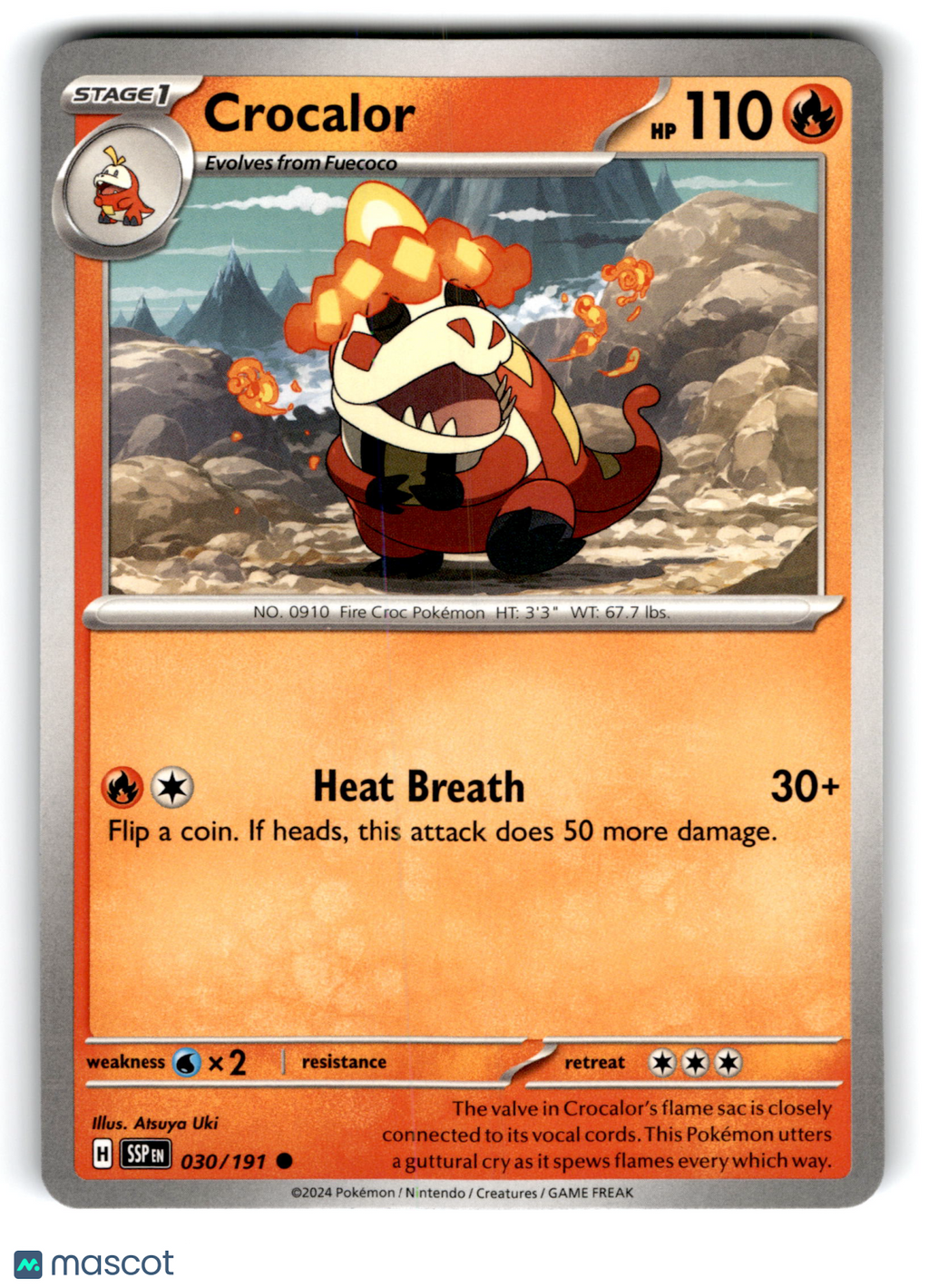 2024 Pokemon Crocalor #30/191