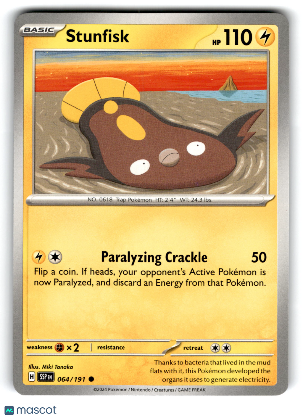 2024 Pokemon Stunfisk #64/191