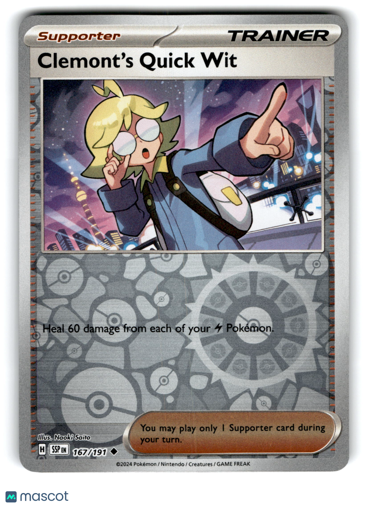 2024 Pokemon Clemont's Quick Wit #167/191