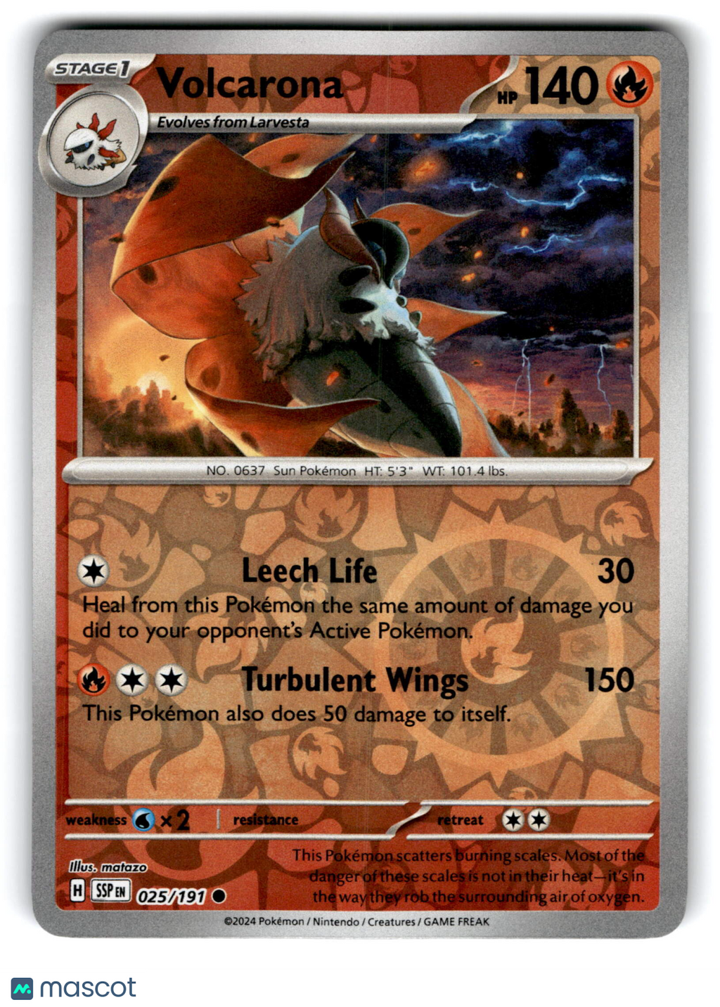 2024 Pokemon Volcarona #25/191