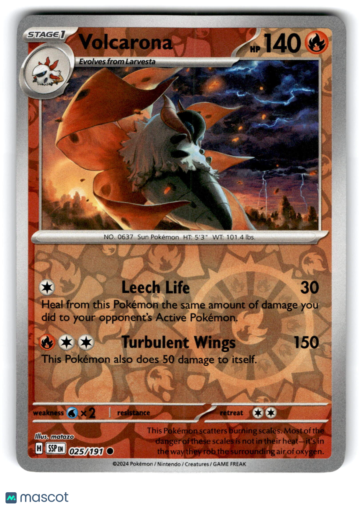 2024 Pokemon Volcarona #25/191