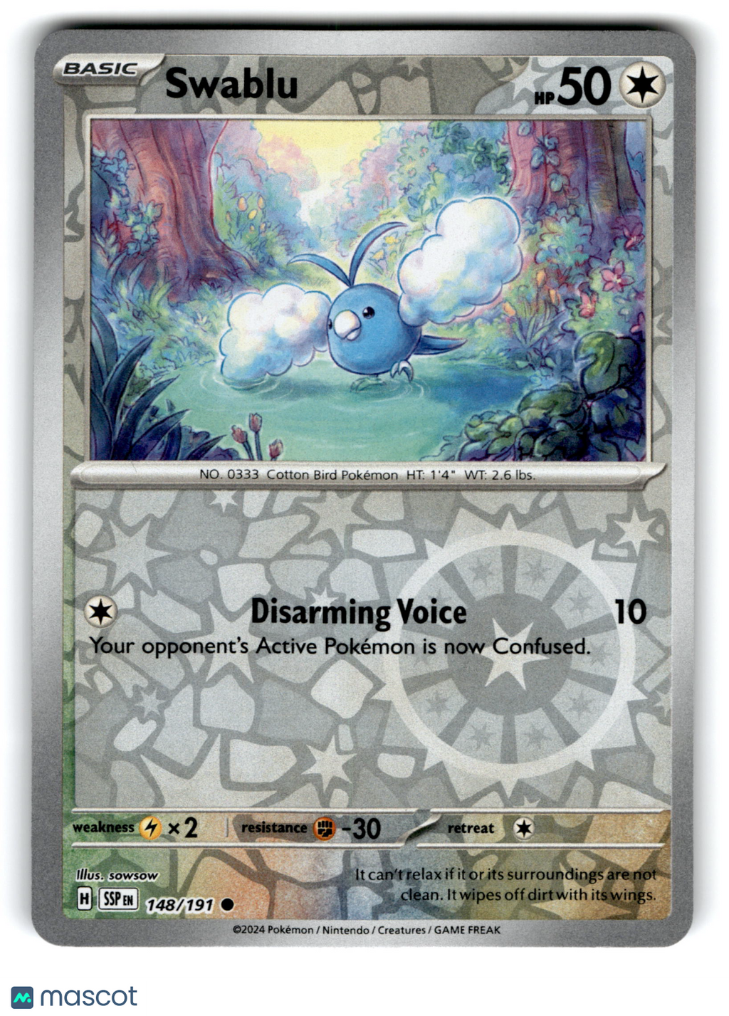 2024 Pokemon Swablu #148/191