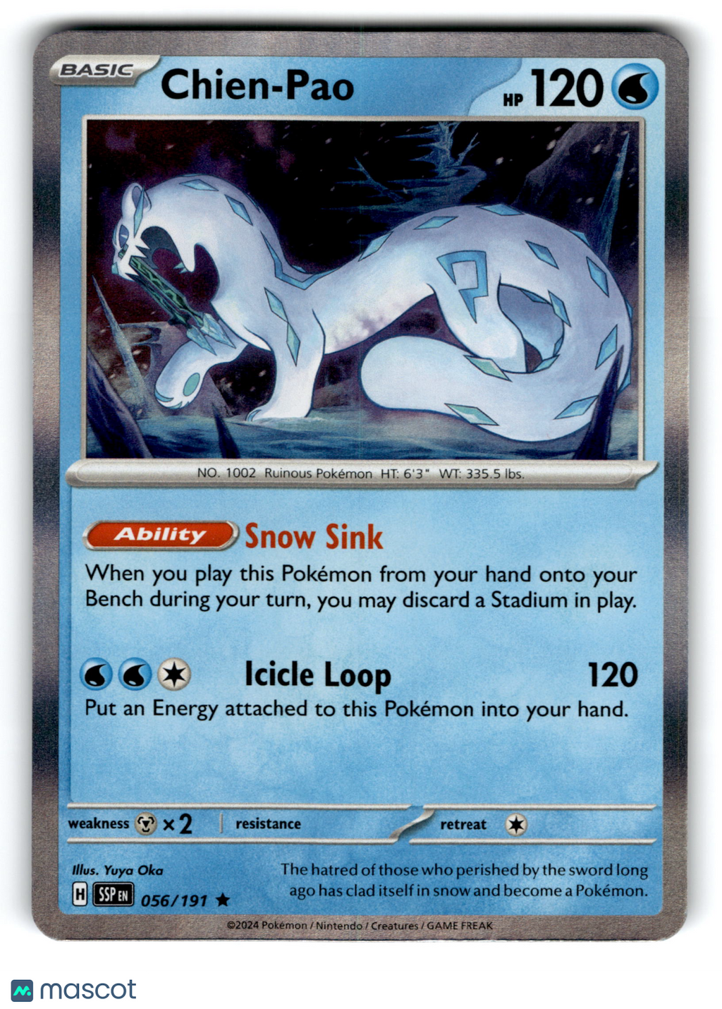 2024 Pokemon Chien-Pao #56/191