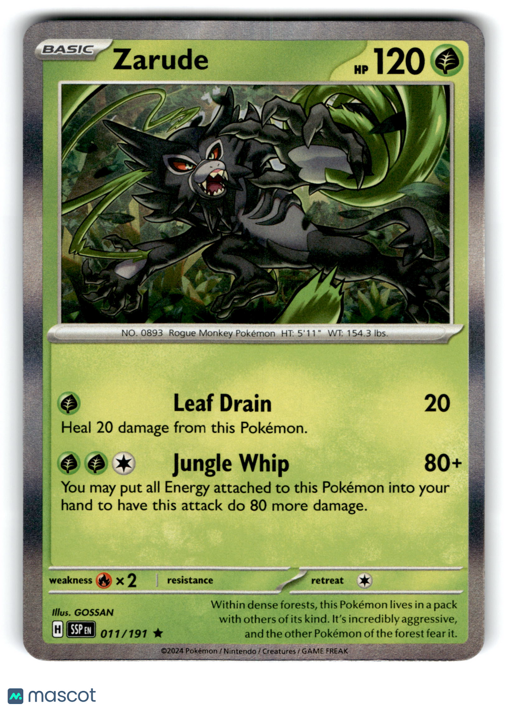 2024 Pokemon Zarude #11/191