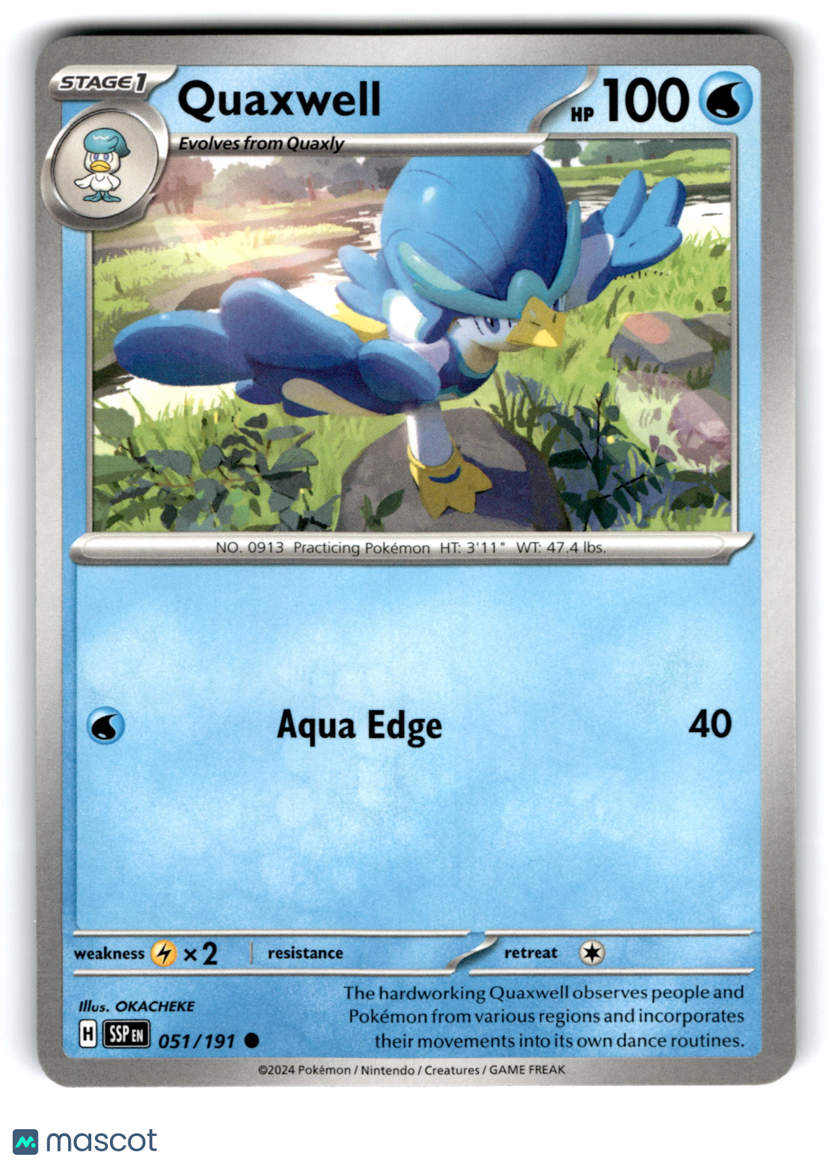 2024 Pokemon Quaxwell #51/191