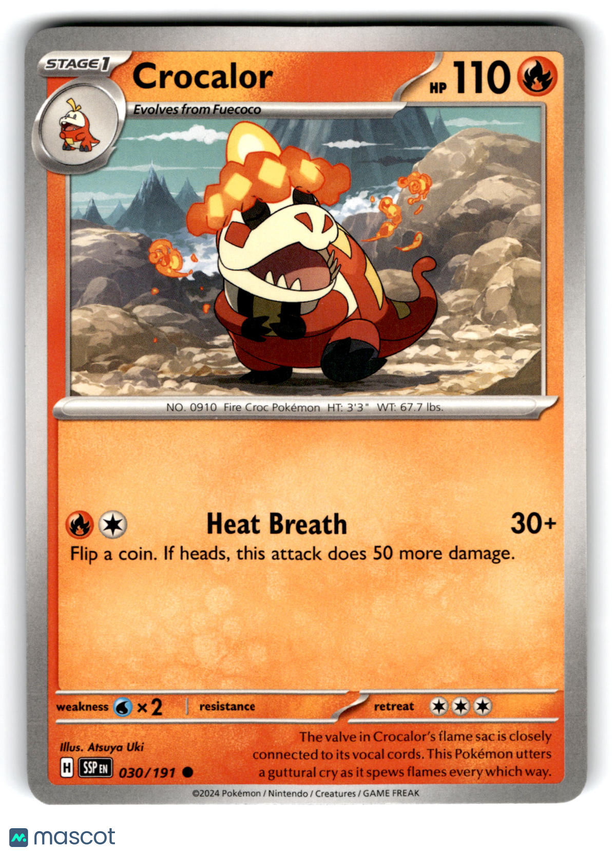 2024 Pokemon Crocalor #30/191