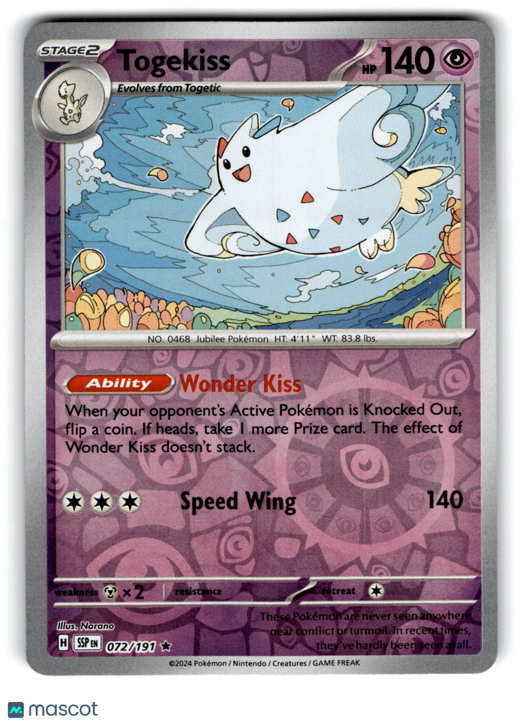2024 Pokemon Togekiss #72/191