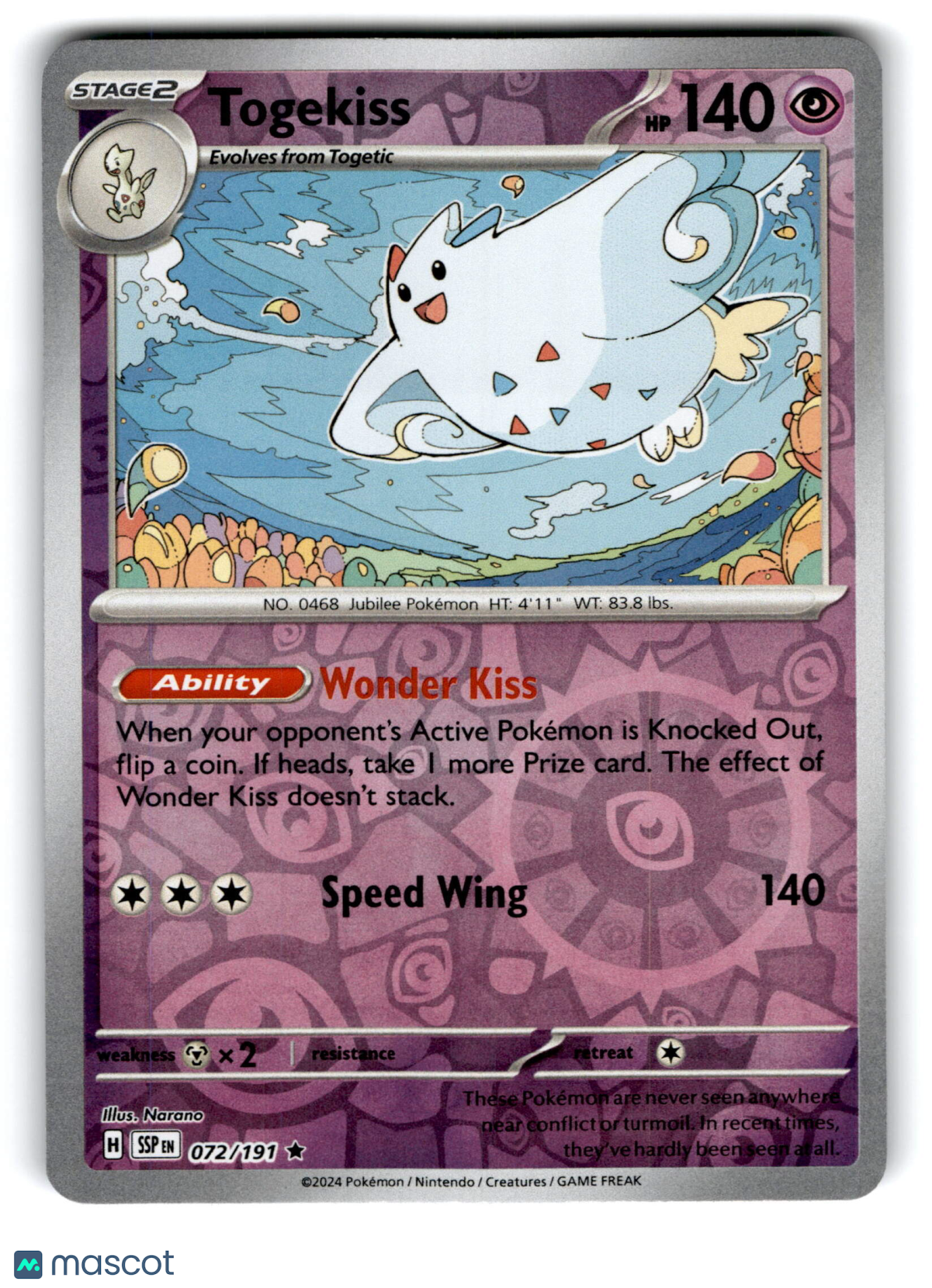 2024 Pokemon Togekiss #72/191