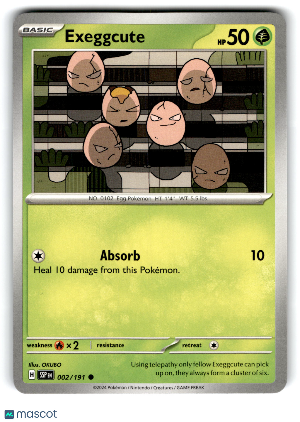 2024 Pokemon Exeggcute #2/191