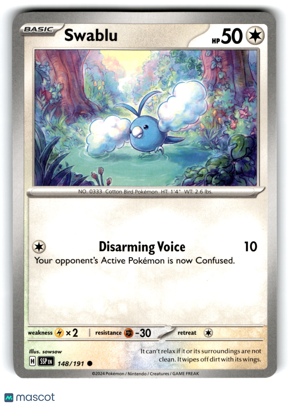 2024 Pokemon Swablu #148/191