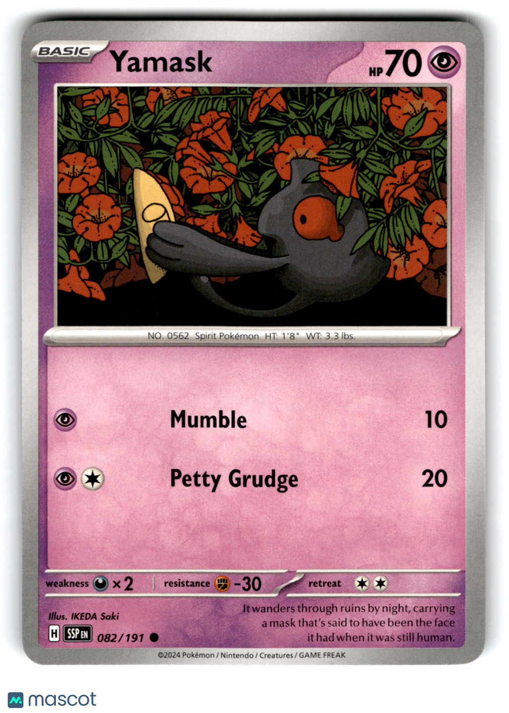 2024 Pokemon Yamask #82/191