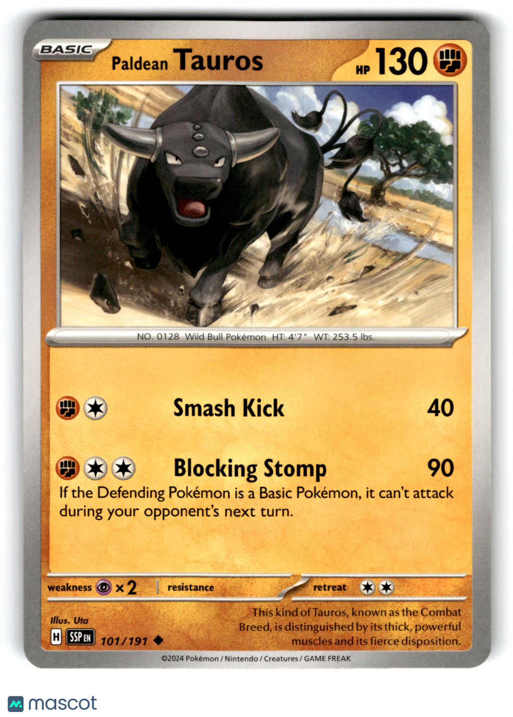 2024 Pokemon Paldean Tauros #101/191