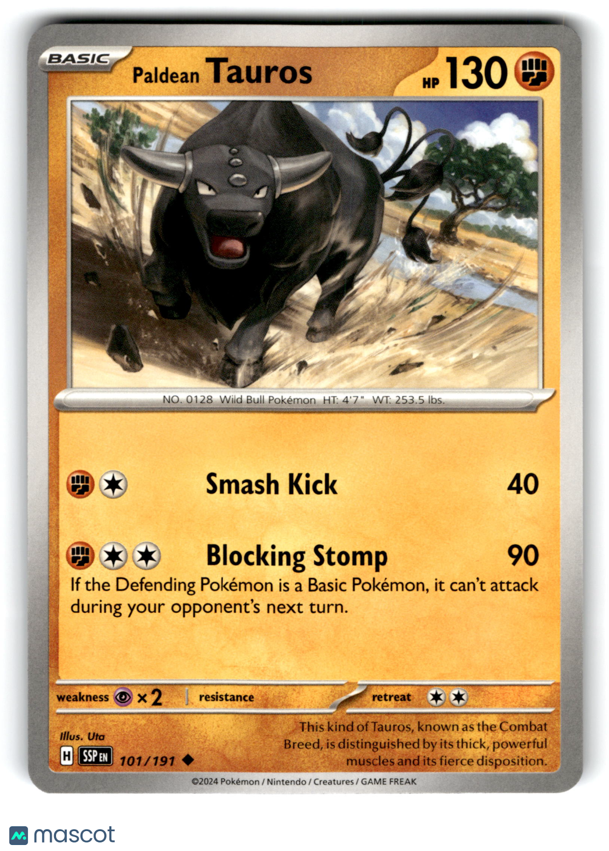 2024 Pokemon Paldean Tauros #101/191