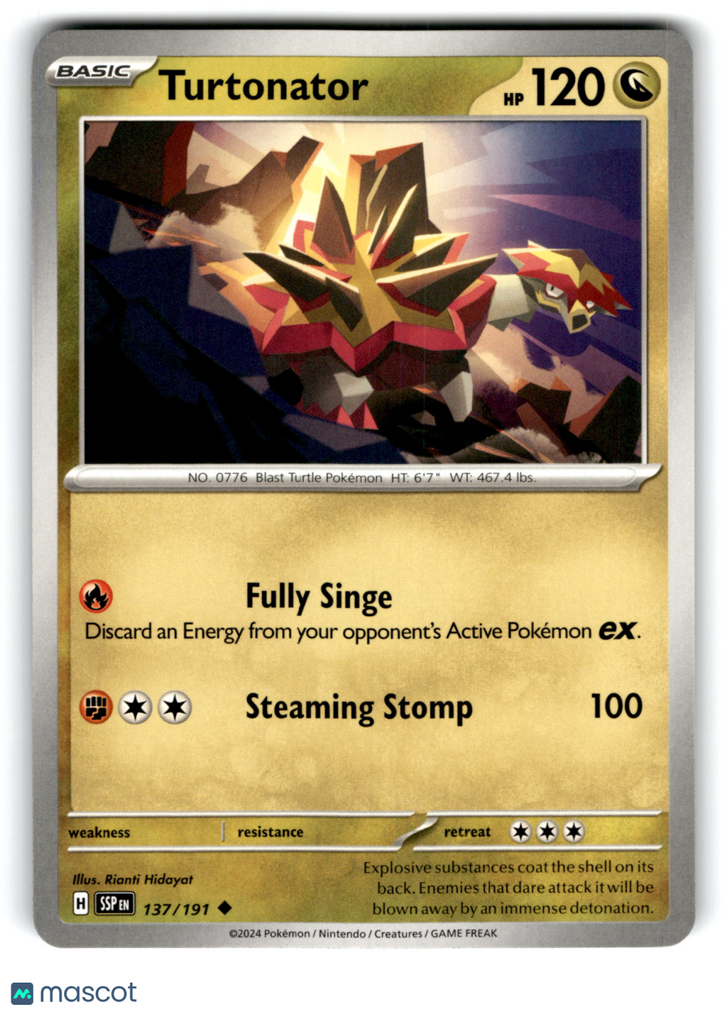 2024 Pokemon Turtonator #137/191