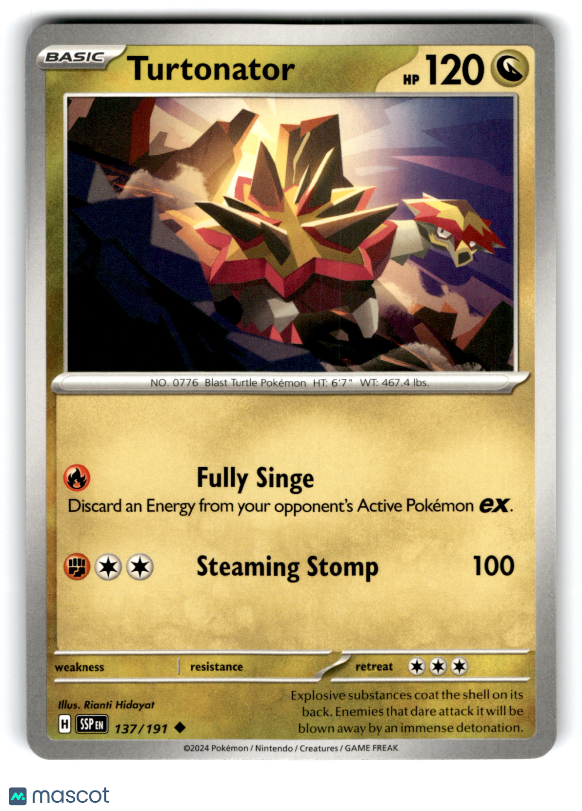2024 Pokemon Turtonator #137/191