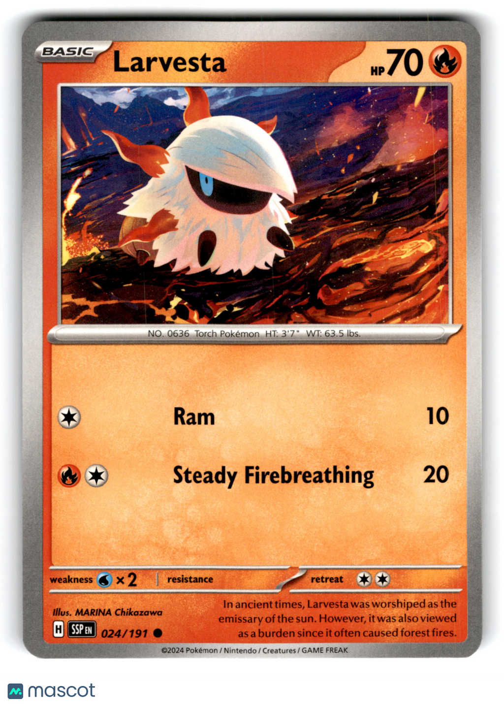 2024 Pokemon Larvesta #24/191