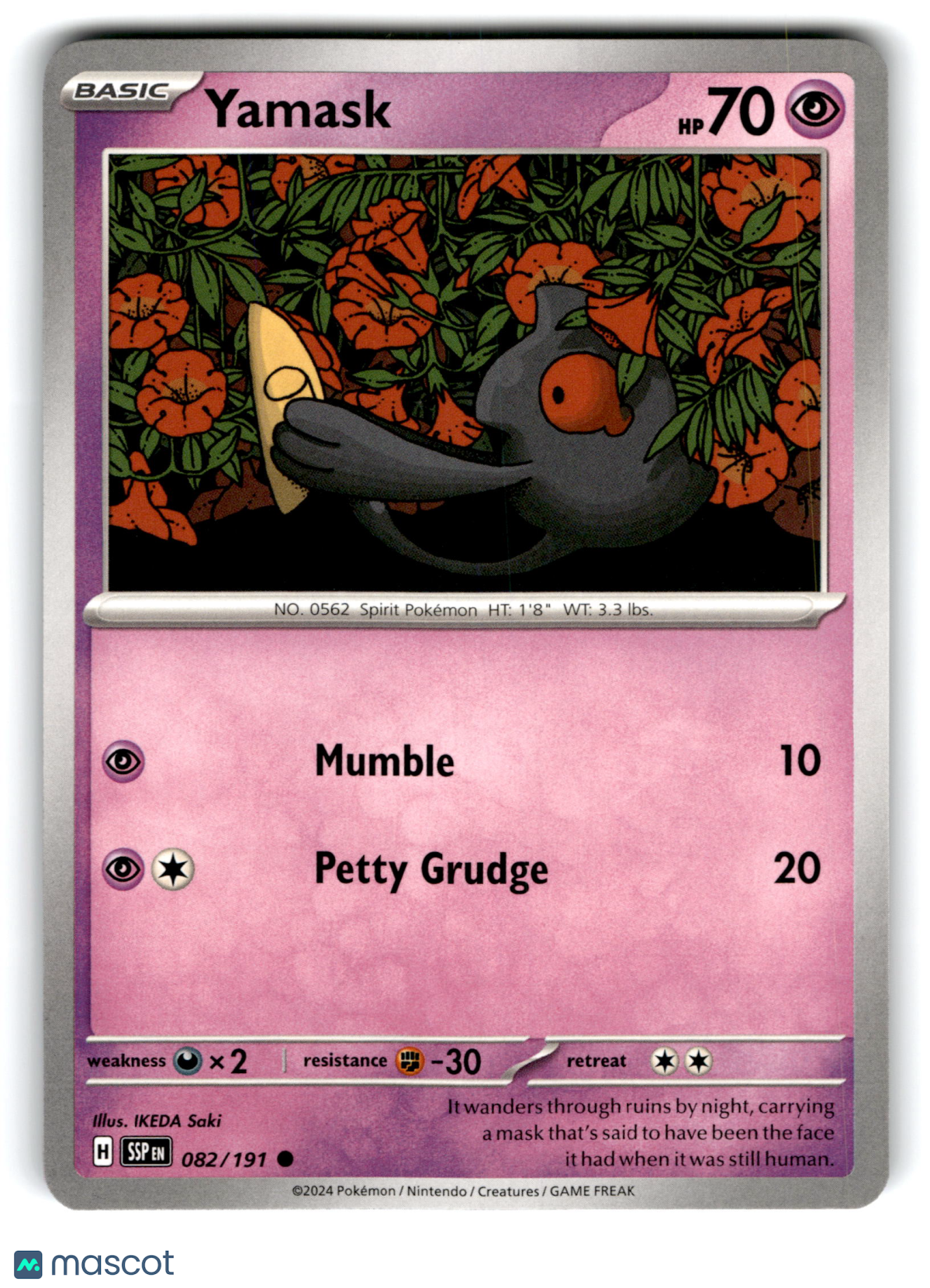 2024 Pokemon Yamask #82/191