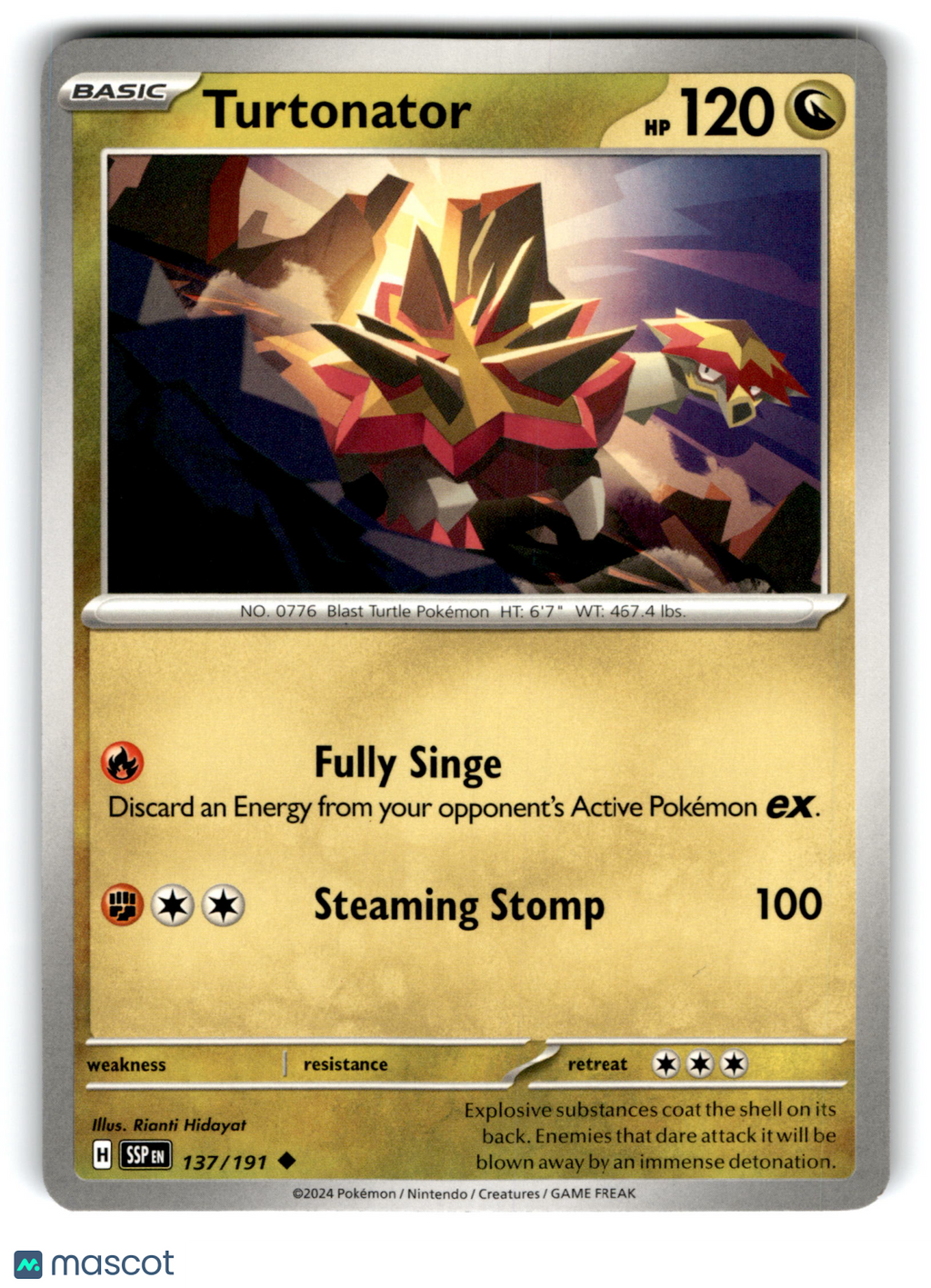 2024 Pokemon Turtonator #137/191