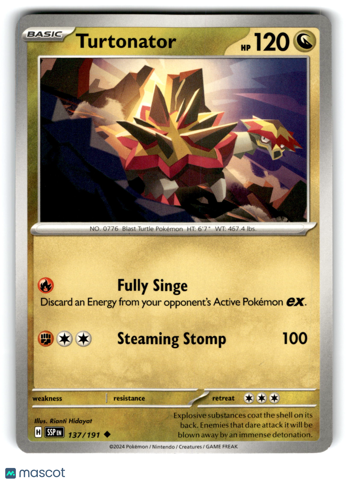 2024 Pokemon Turtonator #137/191