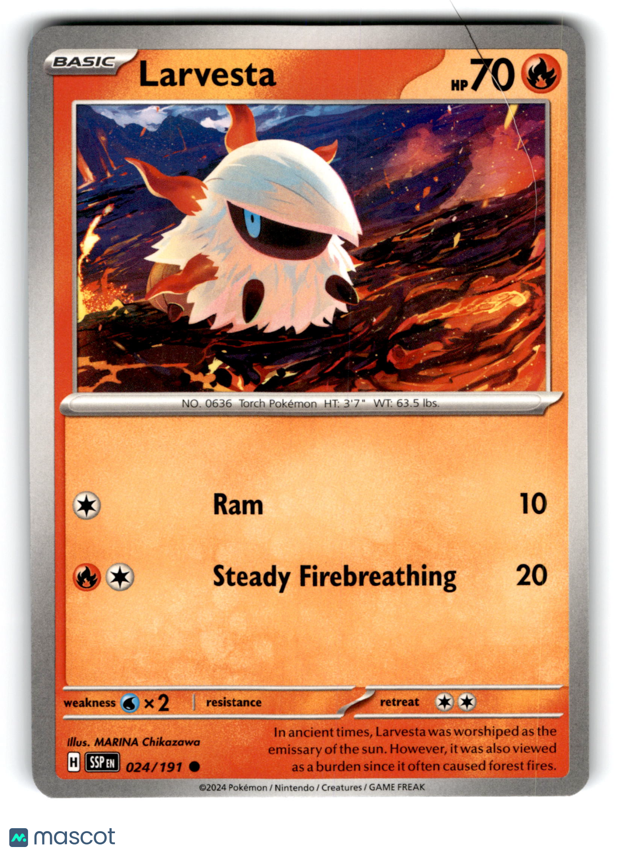 2024 Pokemon Larvesta #24/191