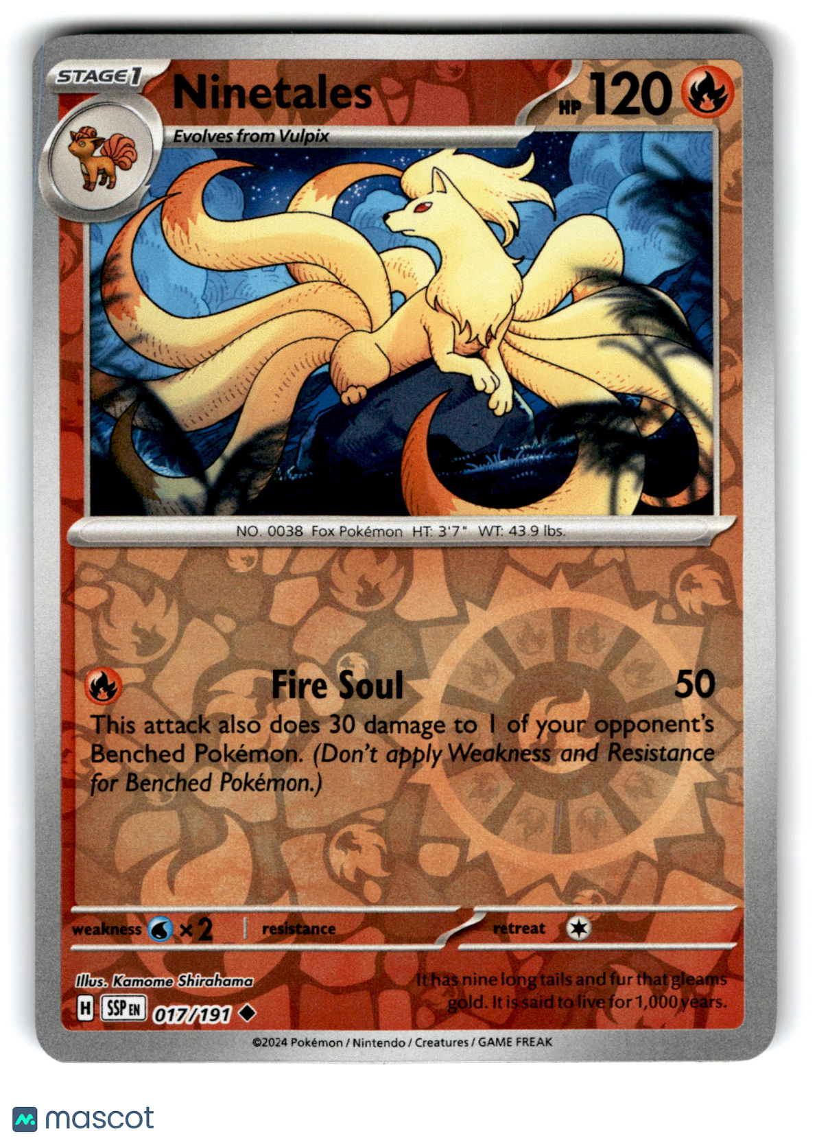 2024 Pokemon Ninetales #17/191