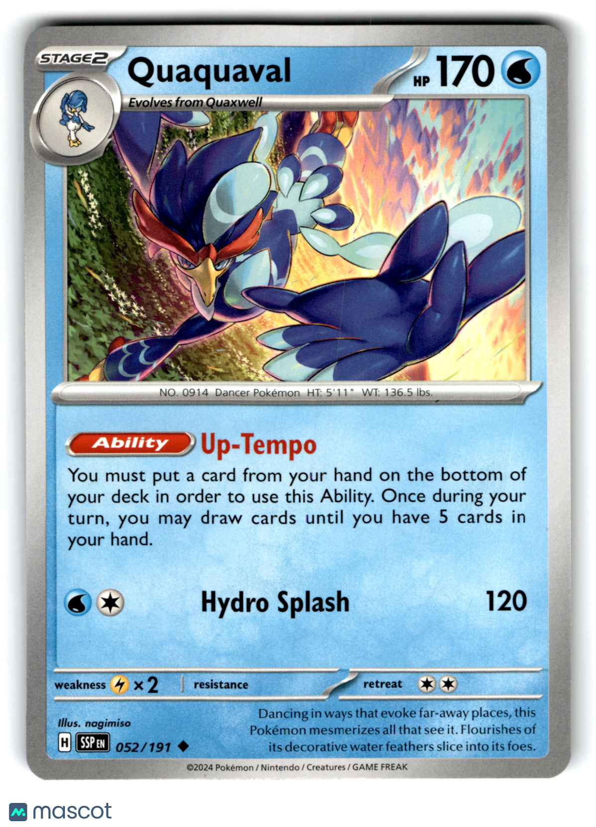 2024 Pokemon Quaquaval #52/191